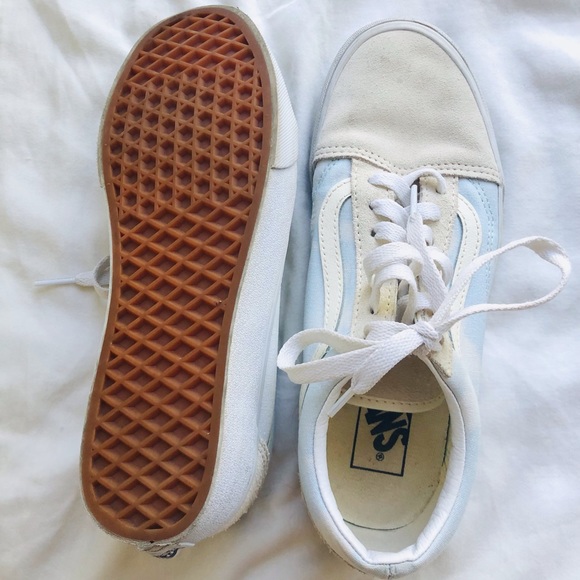 Vans Old Skool White & Sky Blue - Picture 3 of 4